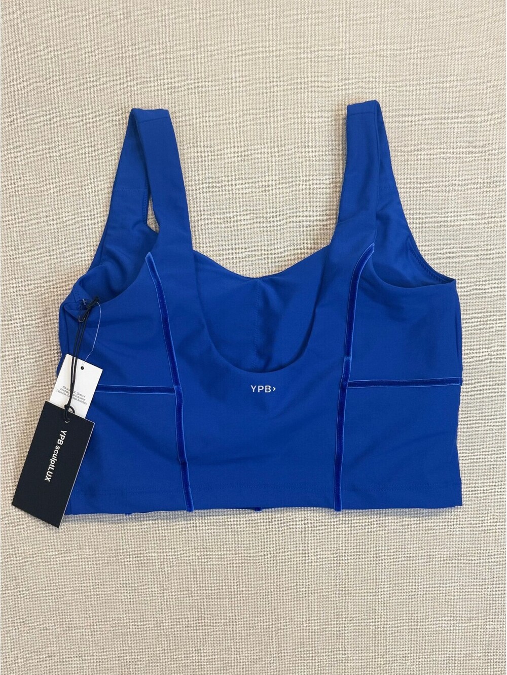 NWT Abercrombie & Fitch YPB sculptLUX Sweetheart Tank, Royal Blue - Size Medium - Picture 4 of 8